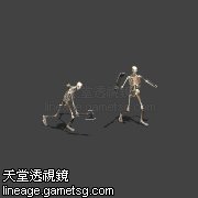 腐烂的 残暴的骷髅斧兵